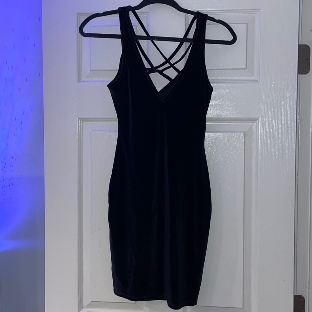 Black mini dress